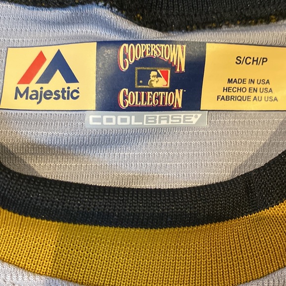 Pirates MLB Cool Base Jersey Cooperstown Collection Size Men’s Small Authentic - Picture 3 of 3